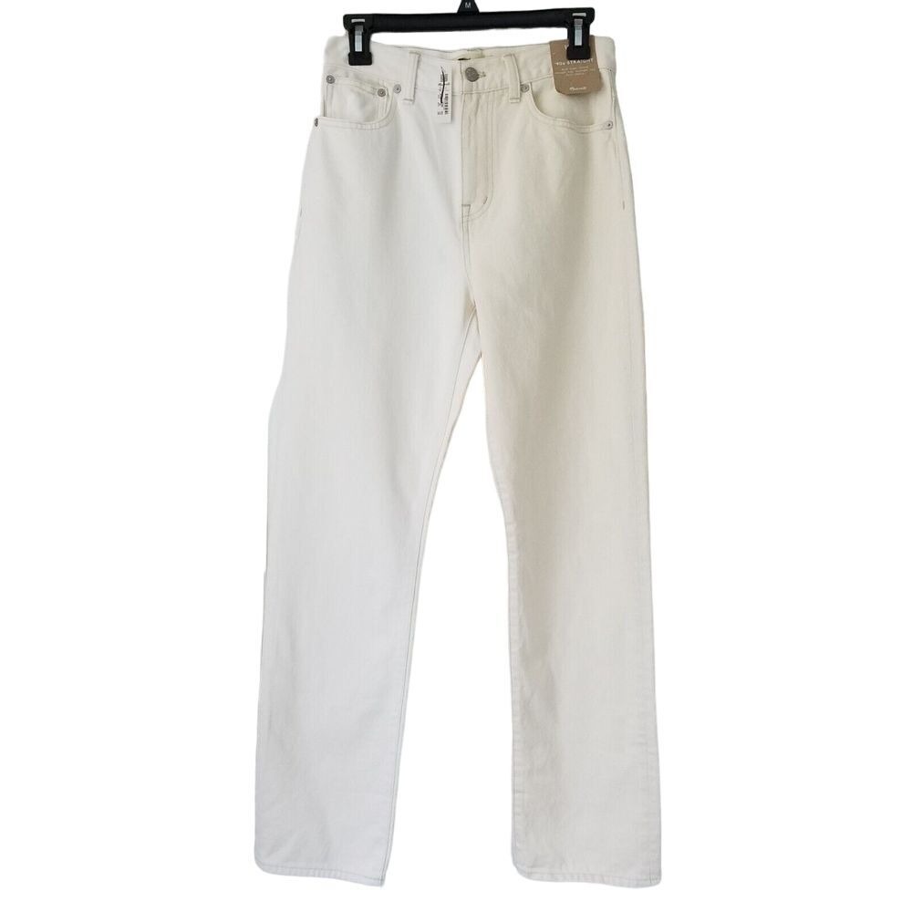 Madewell The '90s Straight‎ Jean Size 25 White Ecru Two-Tone NWT $138 NG174